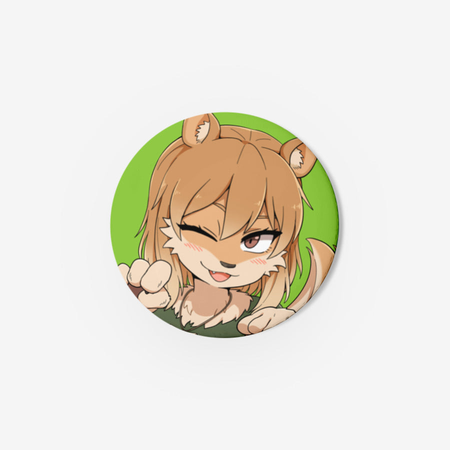 Galois - Suspicious Dingo Furry Pin Button