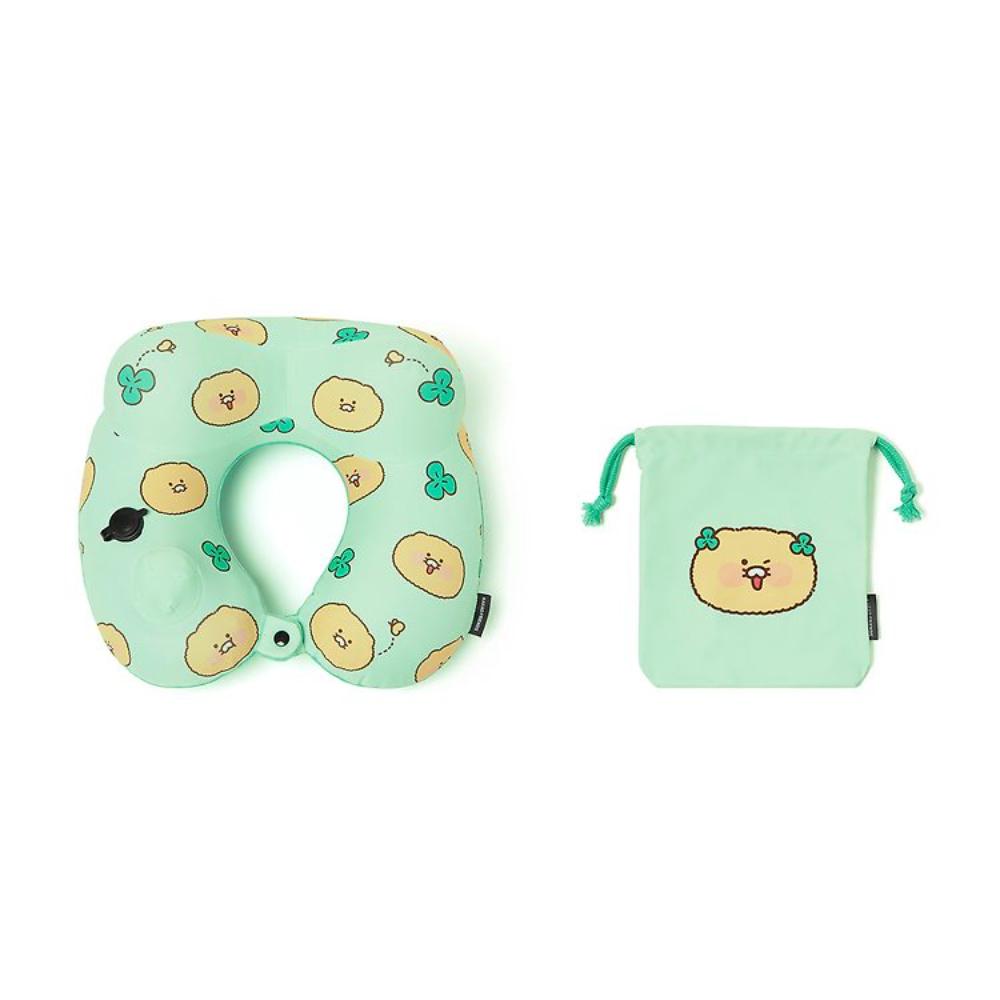 Kakao Friends - Choonsik Compact Air Pump Neck Cushion & Pouch Set