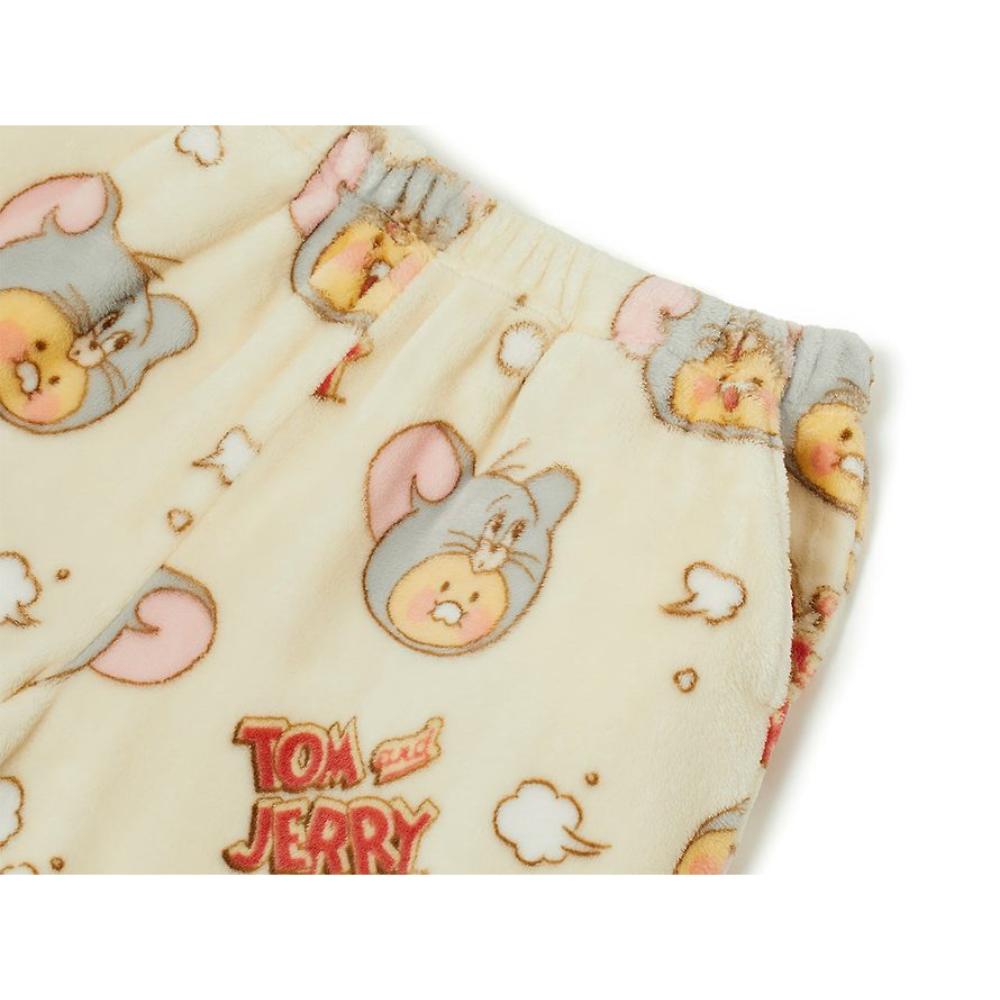 Tom and Jerry x Kakao Friends - Tuffy Choonsik Women Flannel Pajamas Set