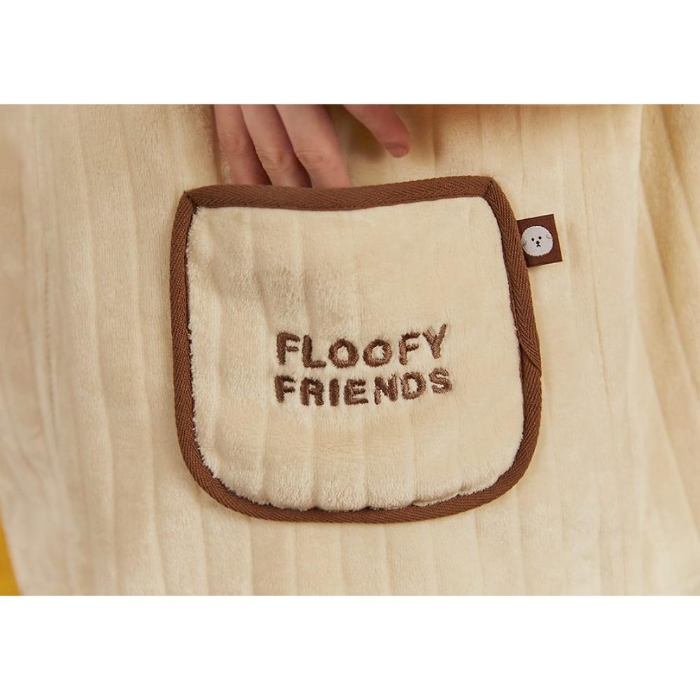 Kakao Friends - Floofy Friends Choonsik Zip-up Fleece Pajamas Set