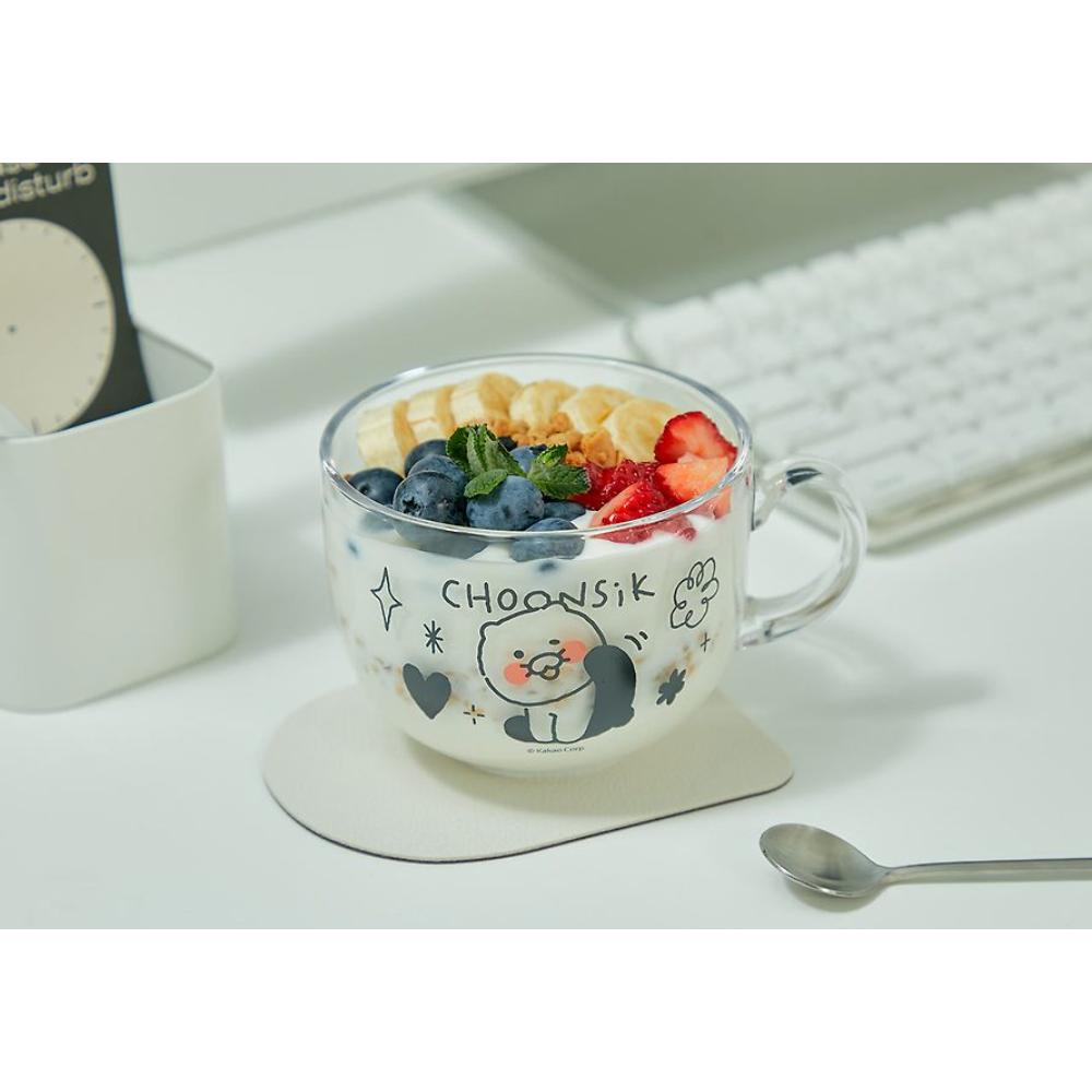 Kakao Friends - Doodle Doodle Choonsik Cereal Glass Bowl