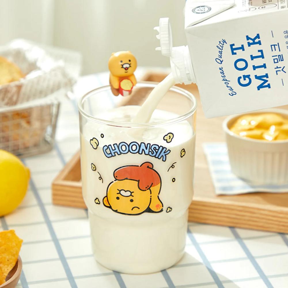 Kakao Friends - Choonsik Cartoon Figure Glass Cup