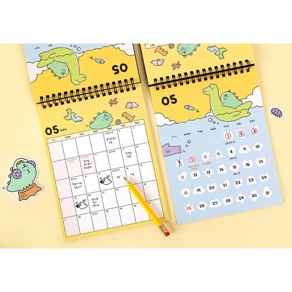 Kakao Friends - Jordi Dino 2025 Vertical Desk Calendar