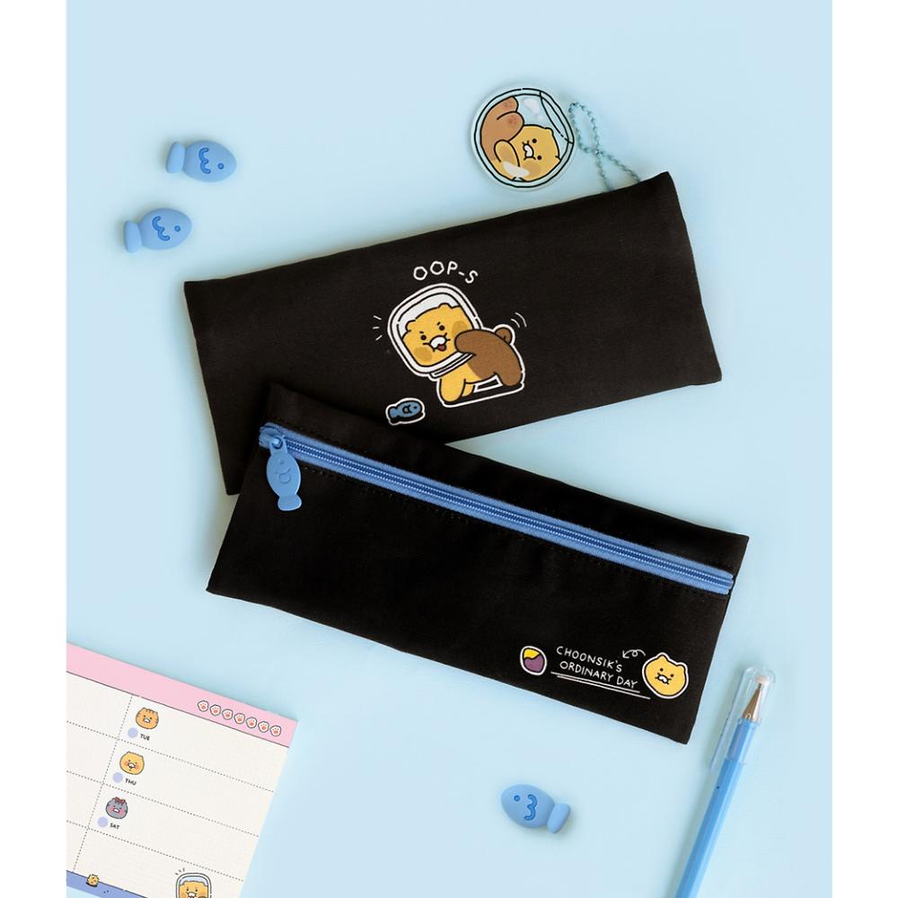 Kakao Friends - Choonsik Ordinary Fabric Flat Pencil Case