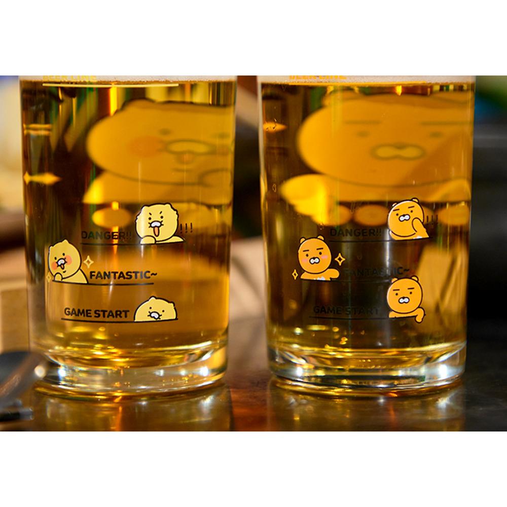 Kakao Friends - Ryan & Choonsik Soju & Beer Glass 4P-Set