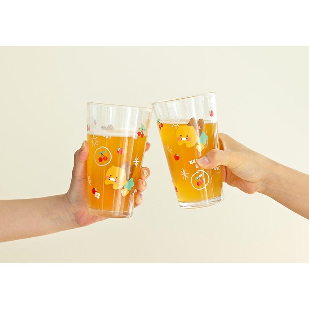 Kakao Friends - Choonsik Glass Cup 4P Set