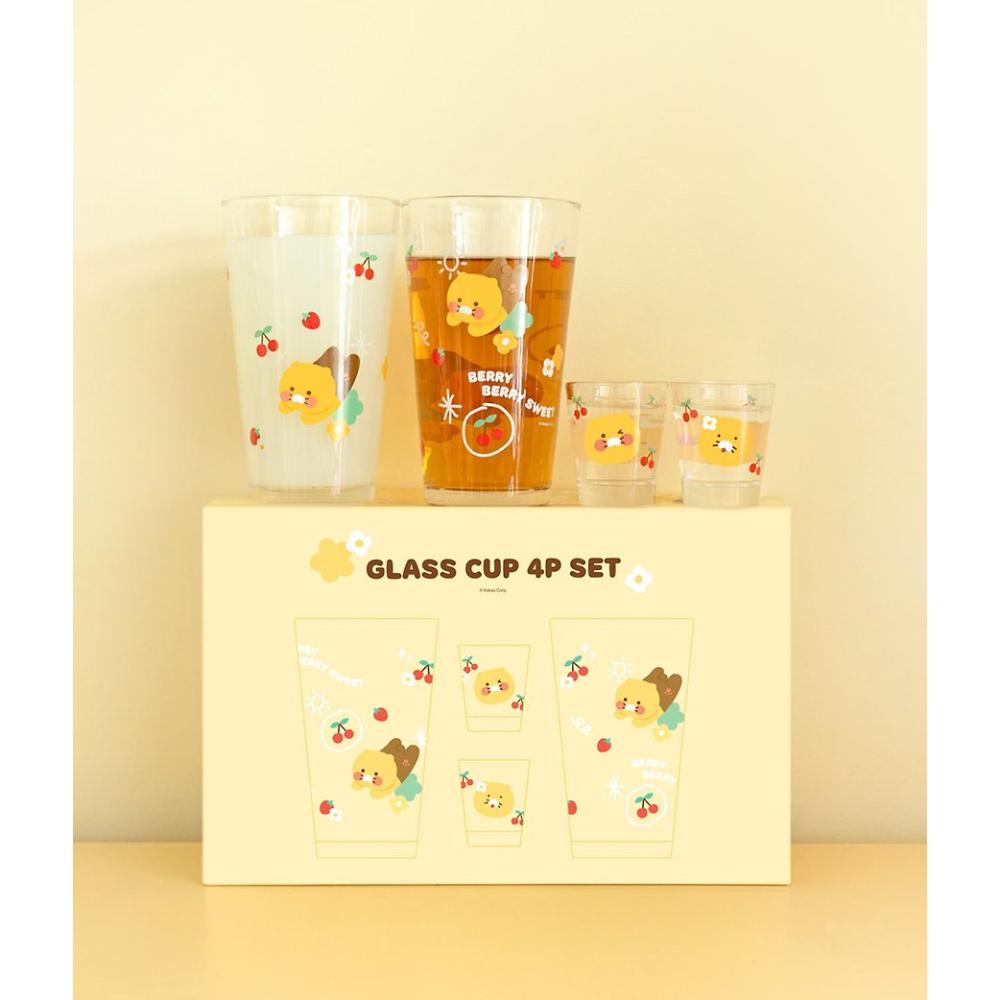 Kakao Friends - Choonsik Glass Cup 4P Set