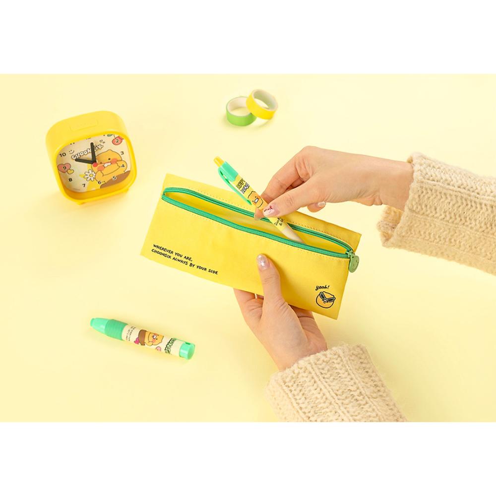 Kakao Friends - Seichee's Choonsik Fabric Flat Pencil Case