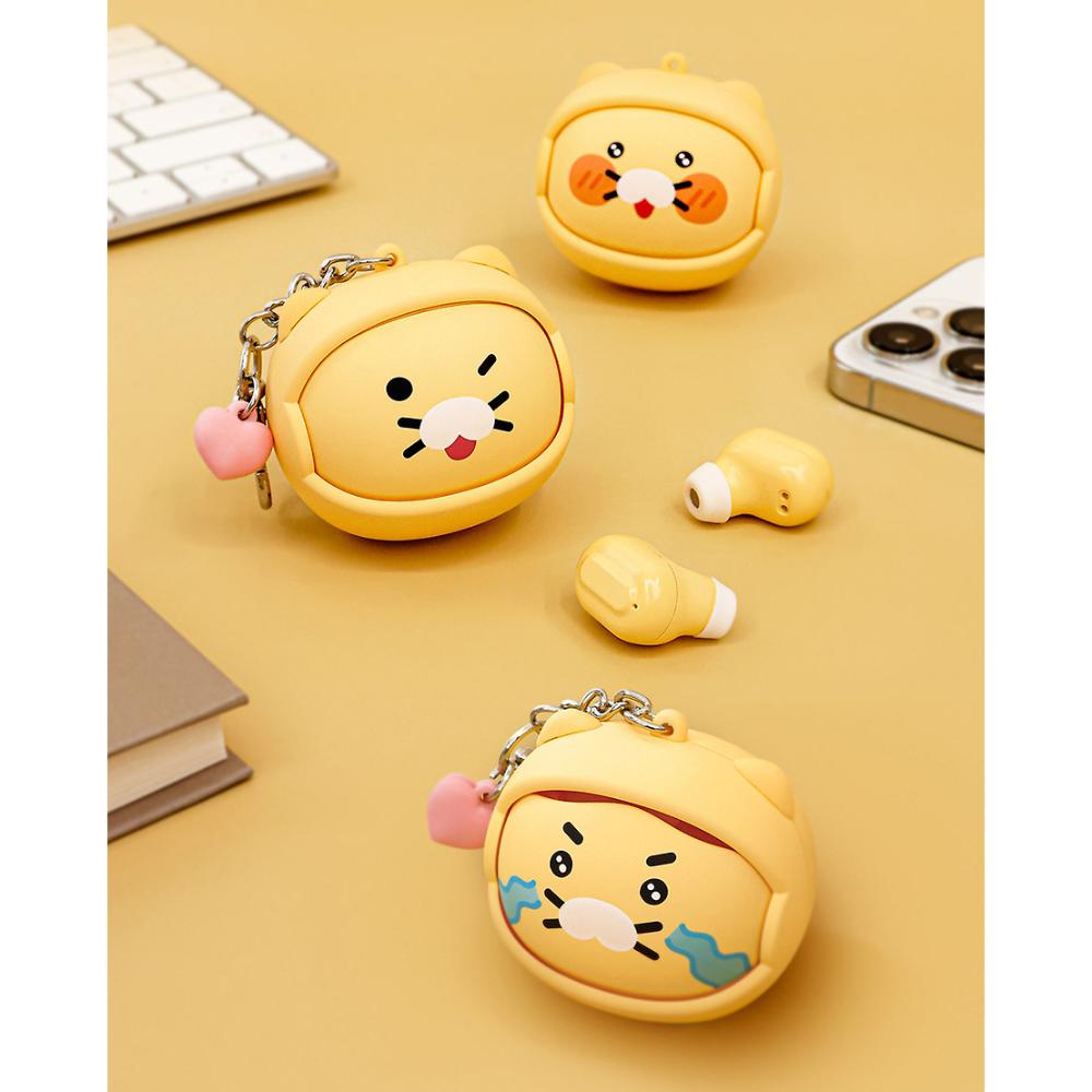 Kakao Friends - Choonsik Face Moving Wireless Earphones Keyring