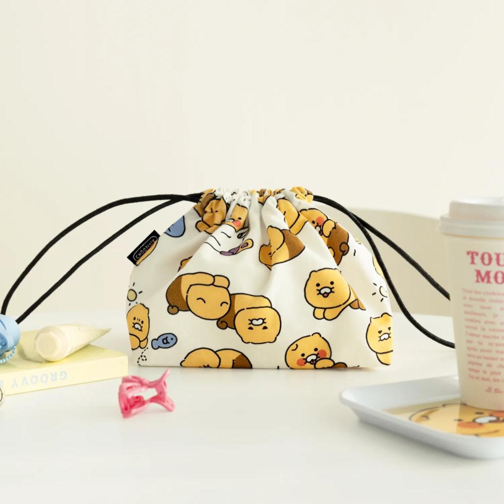 Kakao Friends - Choonsik Ordinary Pattern String Pouch