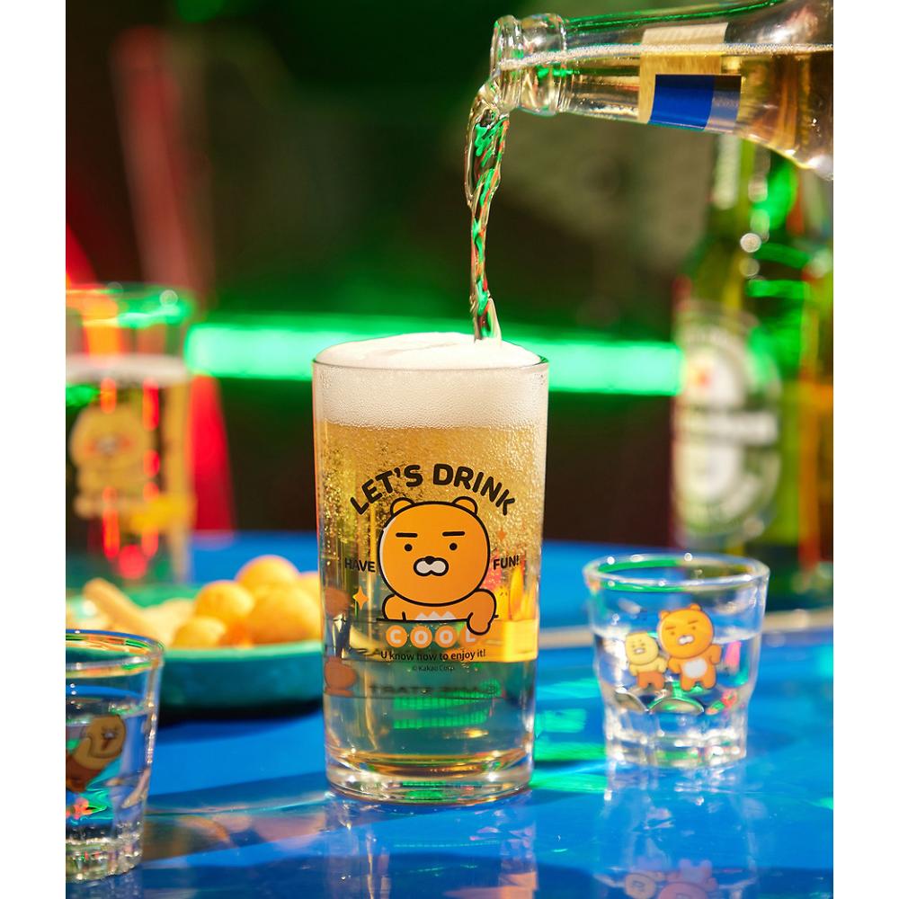 Kakao Friends - Ryan & Choonsik Soju & Beer Glass 4P-Set