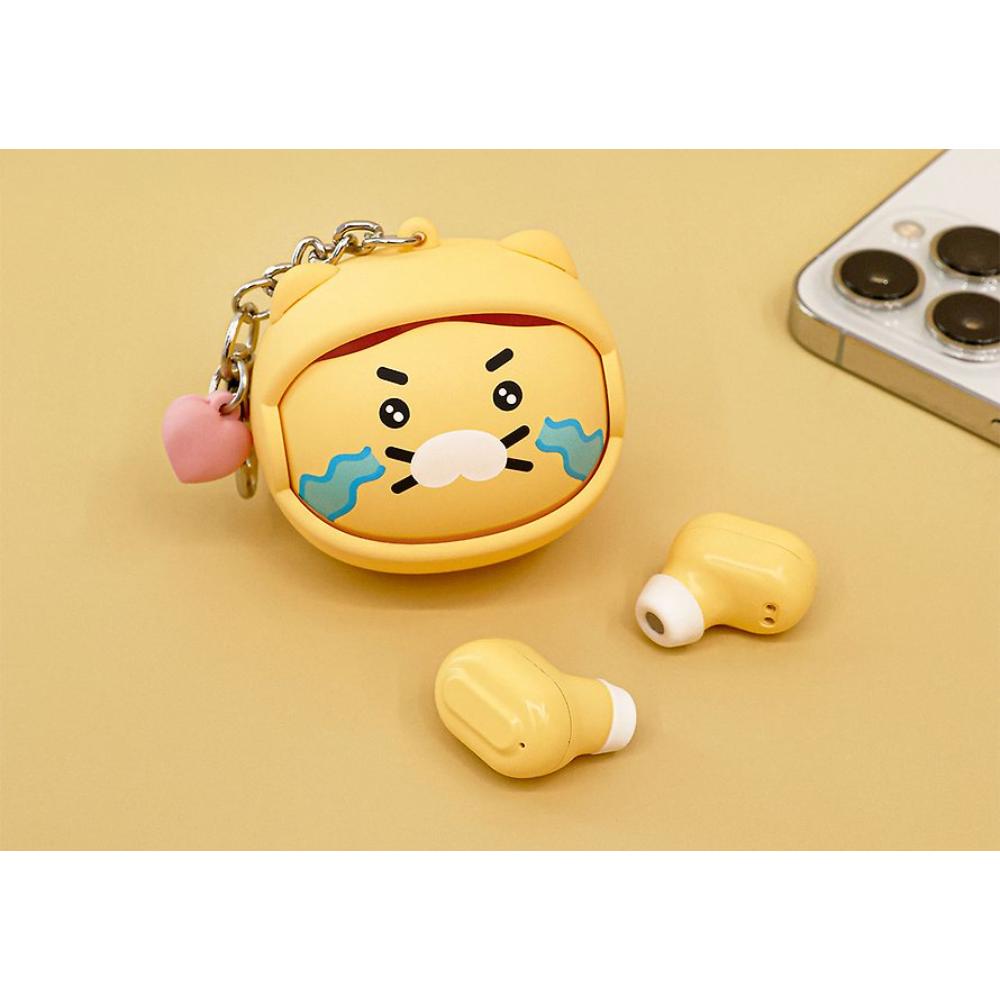 Kakao Friends - Choonsik Face Moving Wireless Earphones Keyring