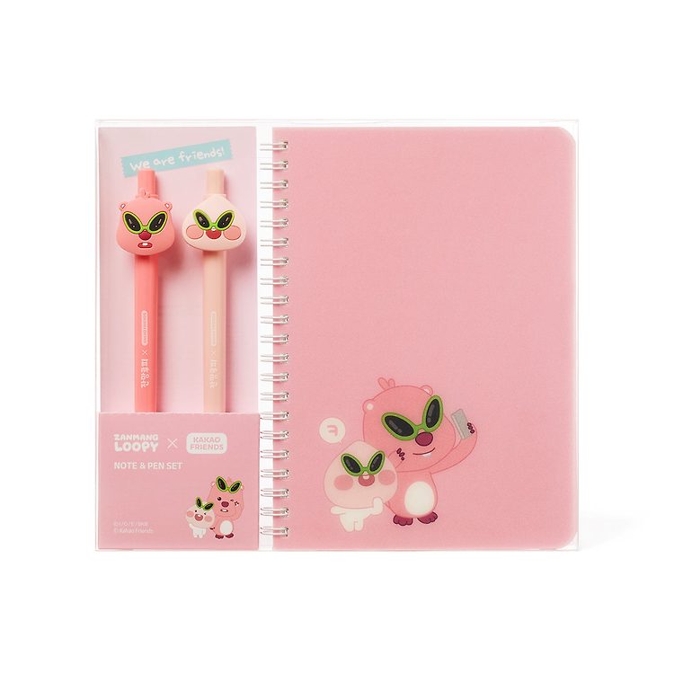 Kakao Friends x Zanmang Loopy - Apeach Note Pen Set