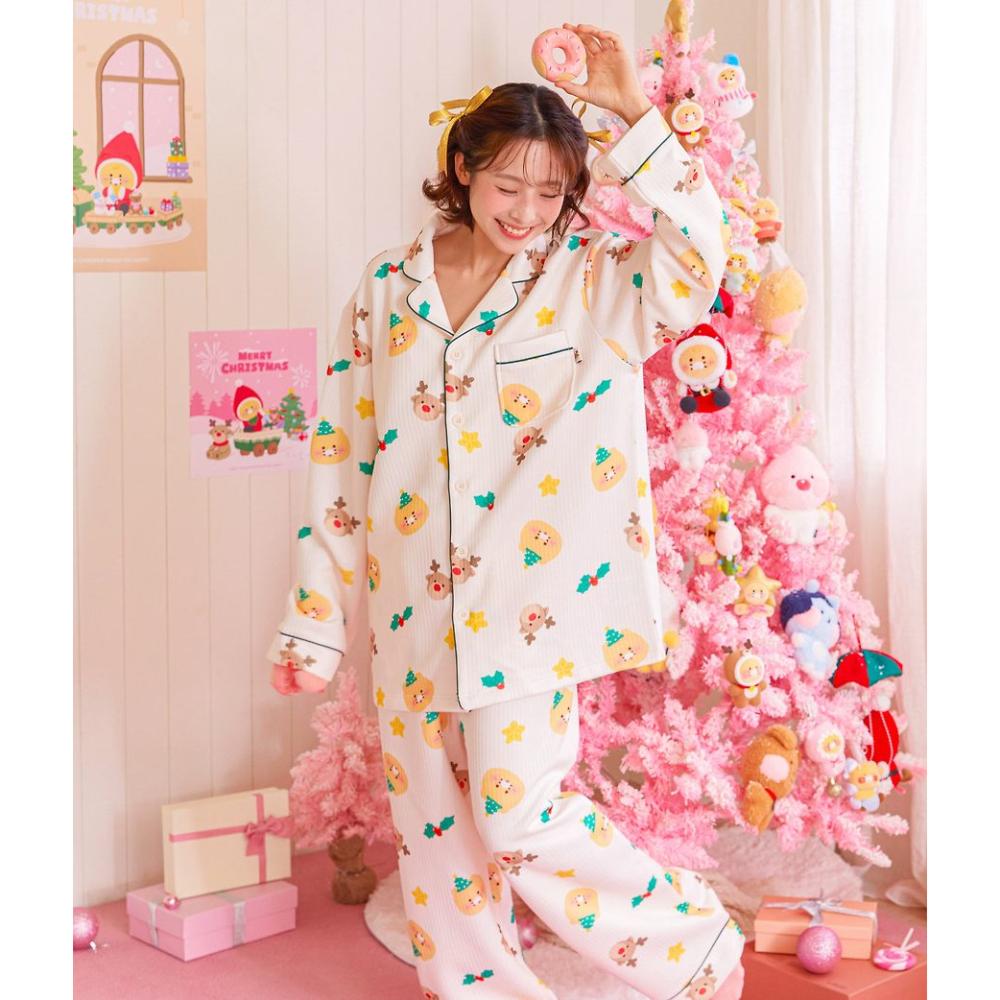 Kakao Friends - Merry Choon Christmas Quilted Pajamas Set