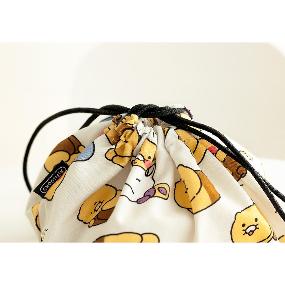 Kakao Friends - Choonsik Ordinary Pattern String Pouch