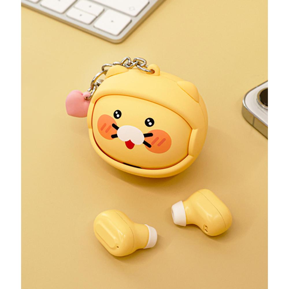 Kakao Friends - Choonsik Face Moving Wireless Earphones Keyring