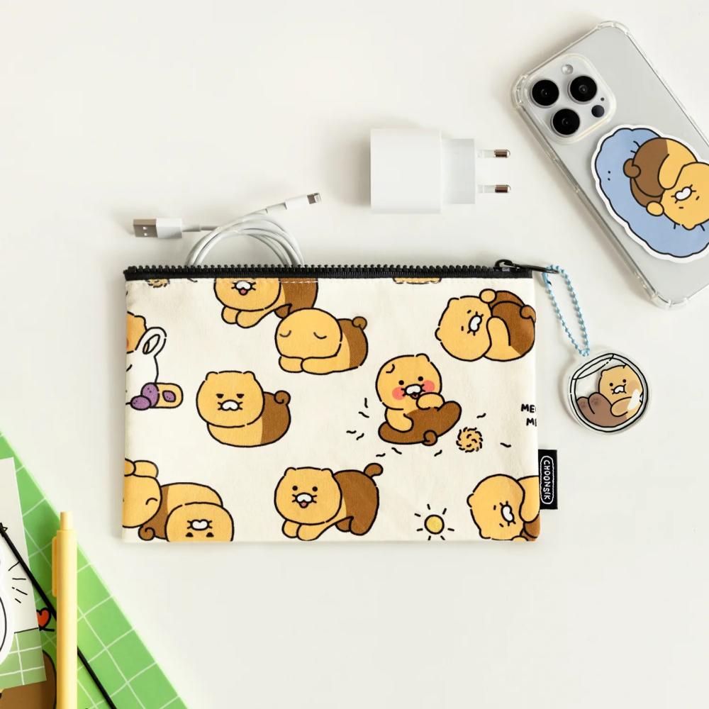 Kakao Friends - Choonsik Ordinary Pattern Flat Pouch