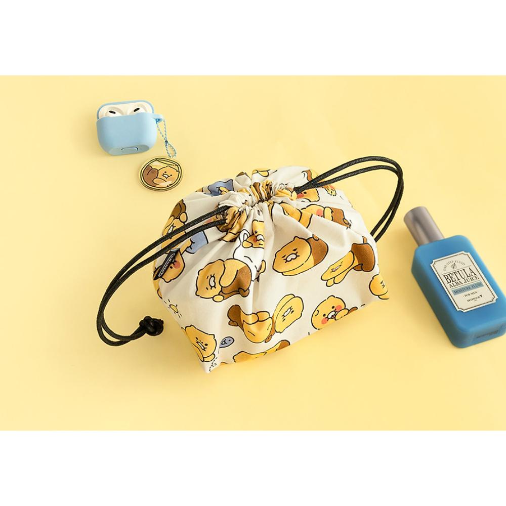 Kakao Friends - Choonsik Ordinary Pattern String Pouch