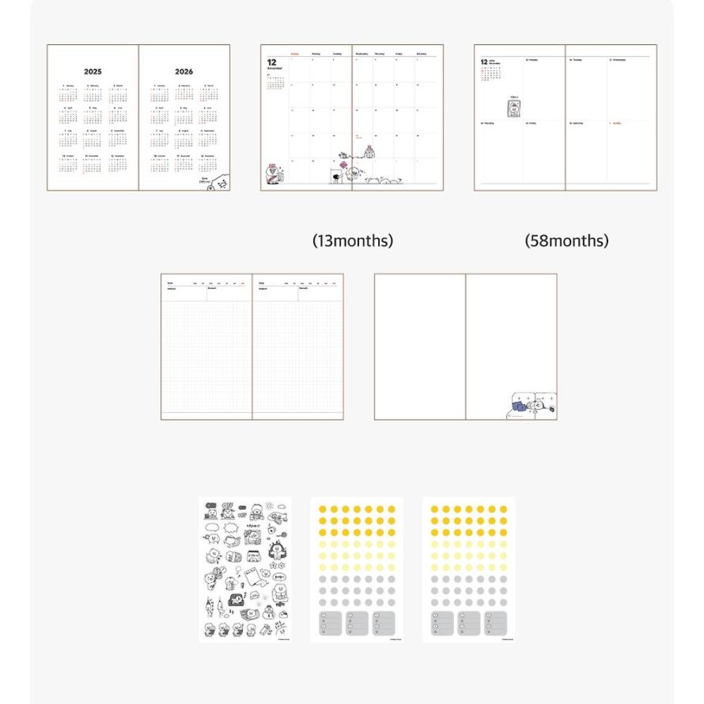 Kakao Friends - Choonsik 2025 Office Diary