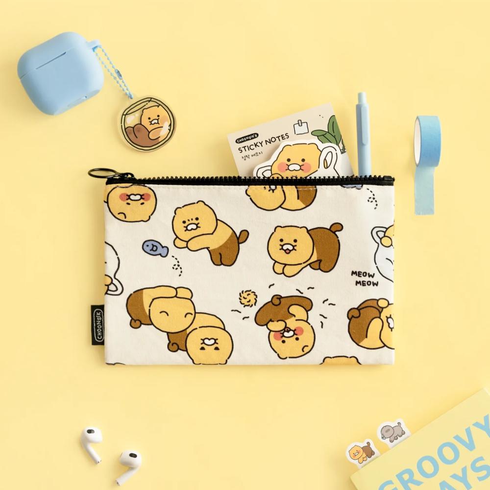 Kakao Friends - Choonsik Ordinary Pattern Flat Pouch