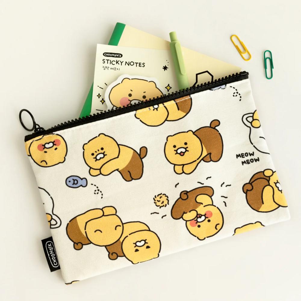 Kakao Friends - Choonsik Ordinary Pattern Flat Pouch