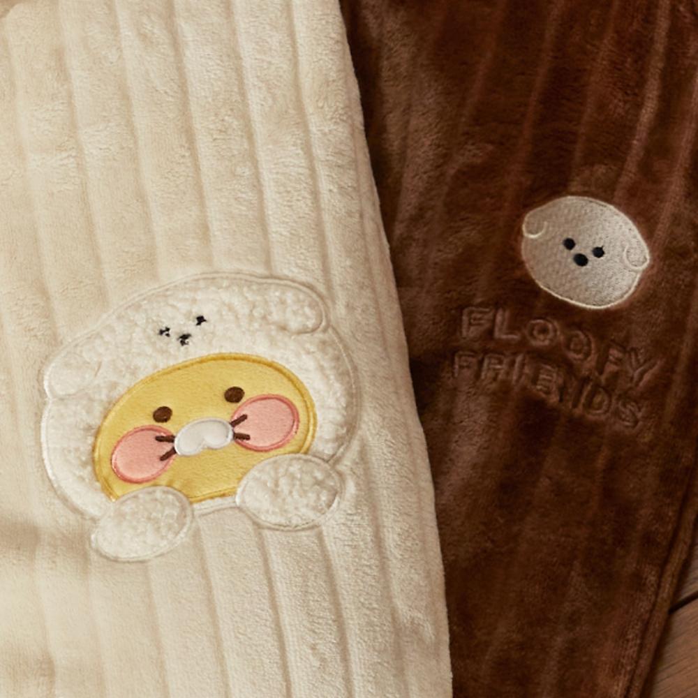 Kakao Friends - Floofy Friends Choonsik Zip-up Fleece Pajamas Set