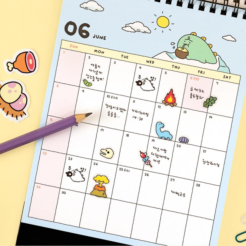 Kakao Friends - Jordi Dino 2025 Vertical Desk Calendar - Kakao Friends - Desk Calendar - Harumio