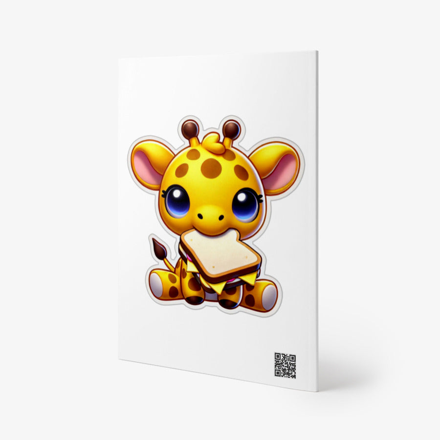 Crazy Design - Hungry Baby Giraffe A5 Notebook