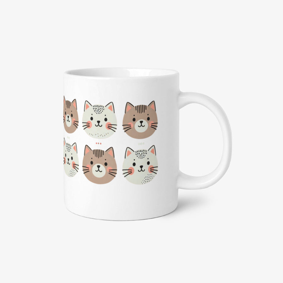 Egg Cartop - Beige Happy Cat 52 Basic Mug