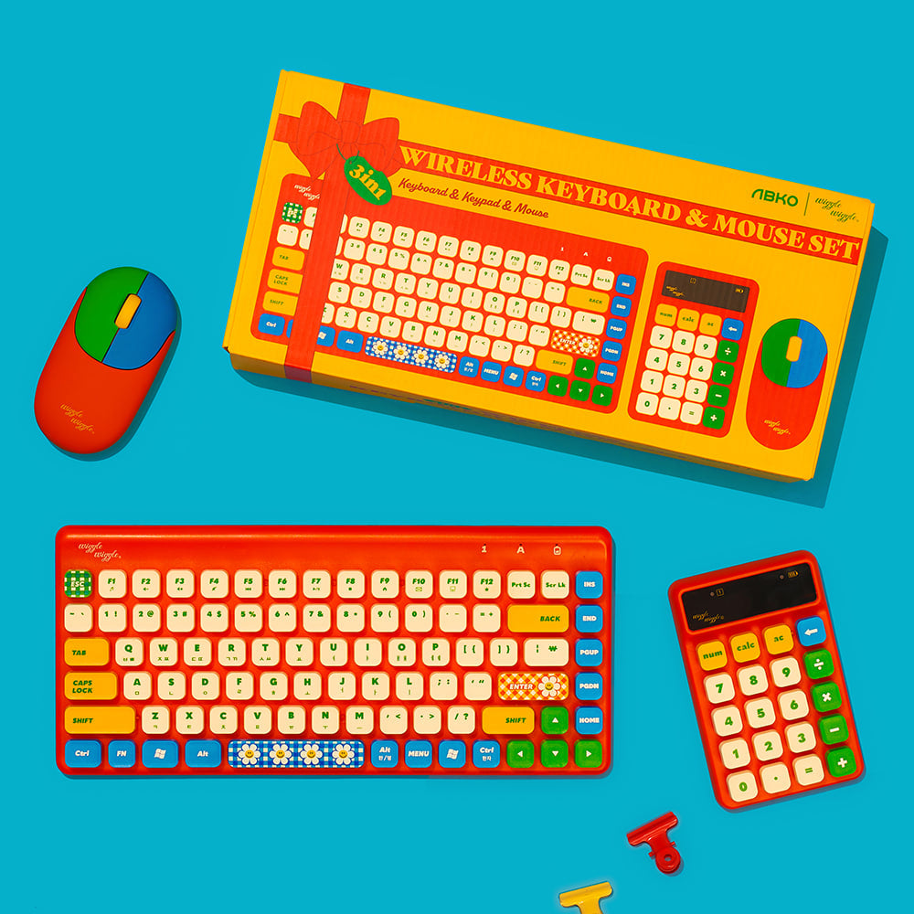 Wiggle Wiggle x ABKO - Wireless Keyboard and Mouse Set