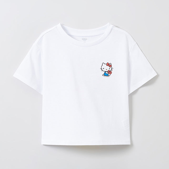 SPAO x Sanrio - Crop Short Sleeve T-shirt (Kids)