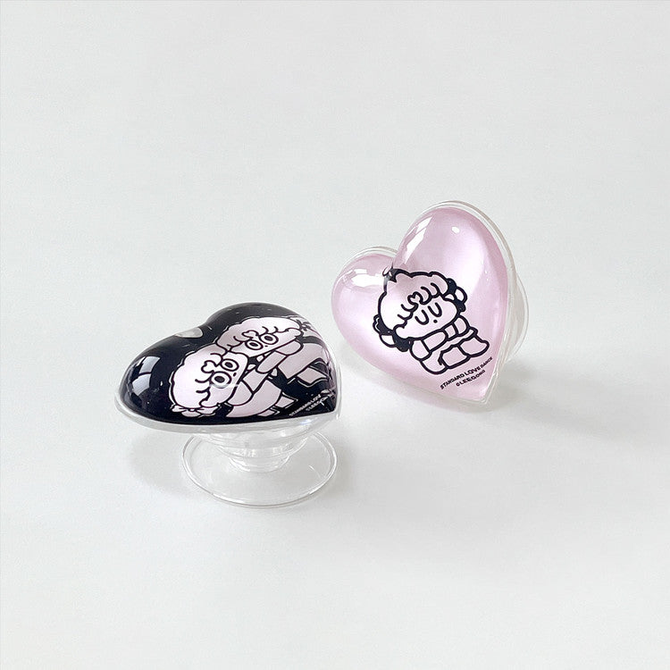 Standard Love Dance - LEEGONG Black Cherry Pie Heart-Shaped Phone Grip