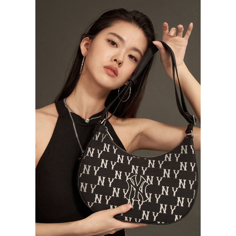 ✿ พรีเกาหลี on X: mlb - monogram jacquard hobo bag 🛒 ราคา 2790