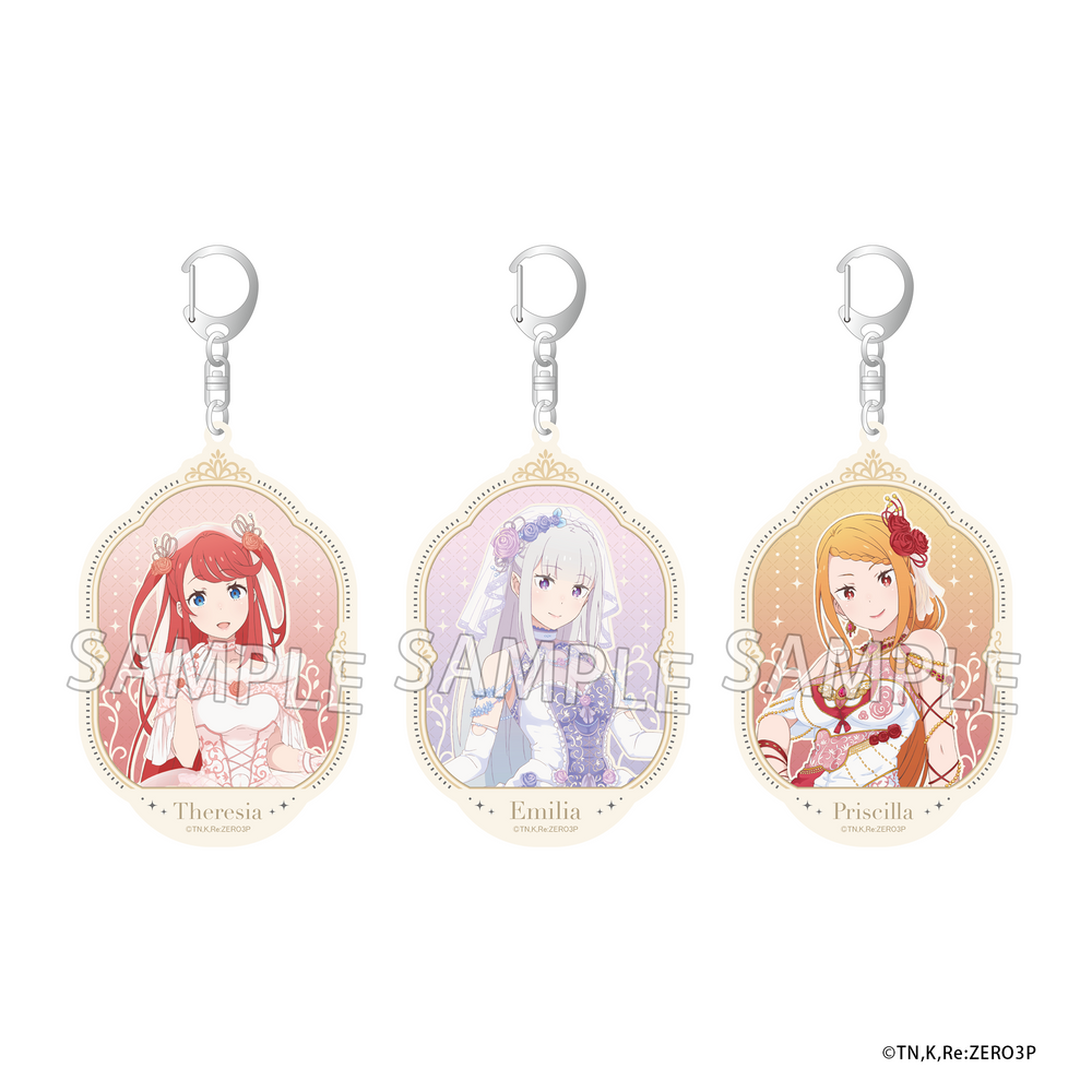 Re:Zero − Starting Life in Another World x ANIPLUS - Kirakira Acrylic Keyholder Set Wedding ver.