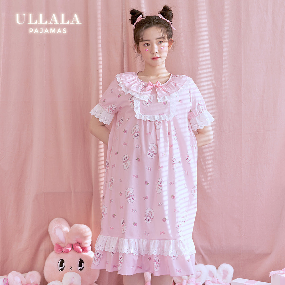 Esther Bunny x Ullala - Heart Bunny Short Sleeve Dress Pajamas