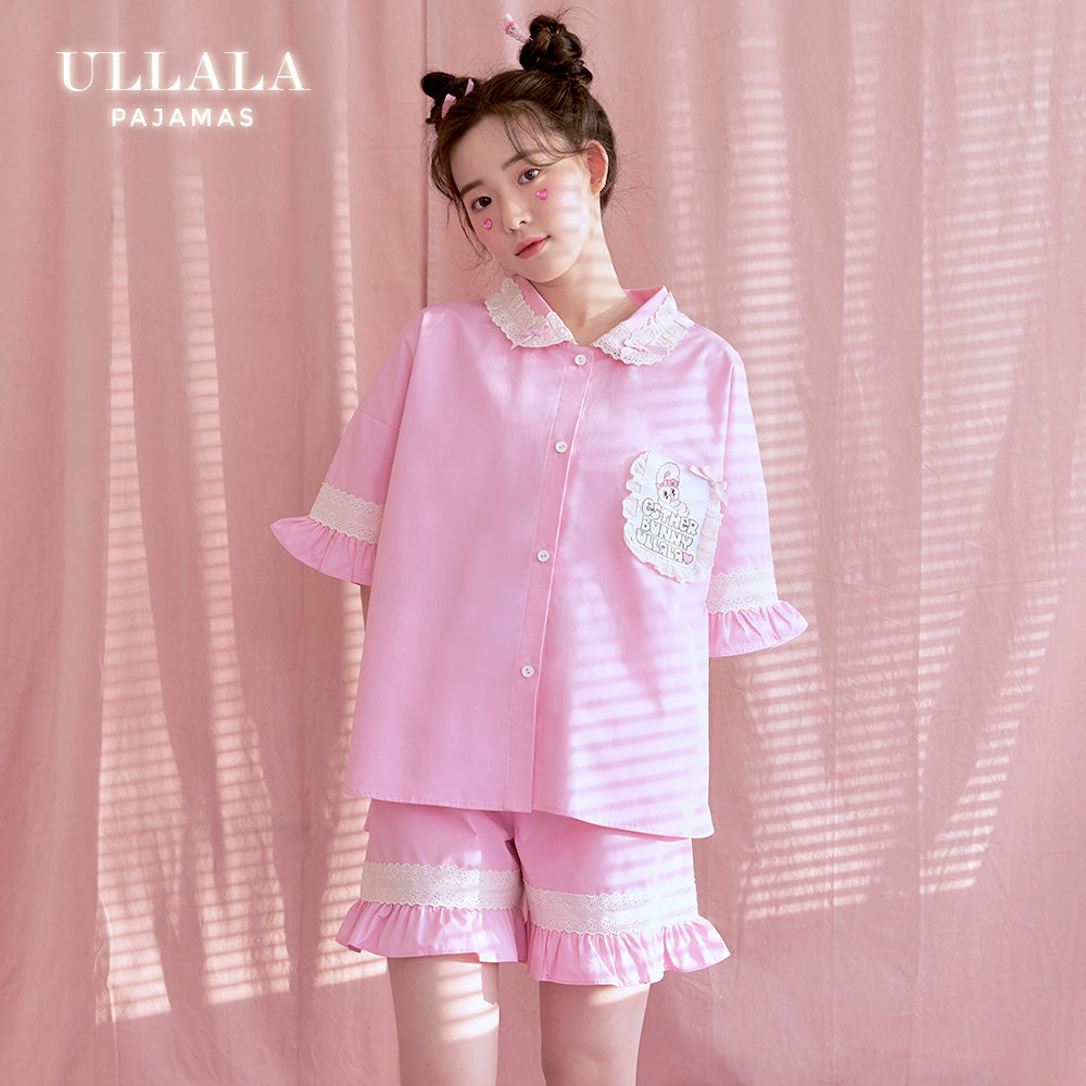 Esther Bunny x Ullala - Pink Short Sleeve Pajamas Set