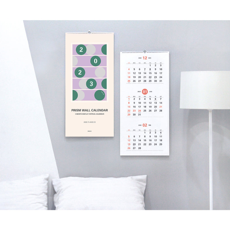 INDIGO - 2023 Prism 3-Month Display Wall Calendar