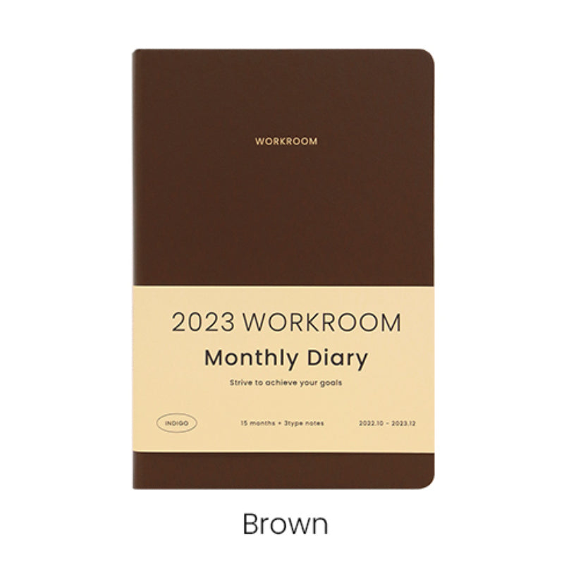 INDIGO - 2023 Workroom Monthly Diary A5