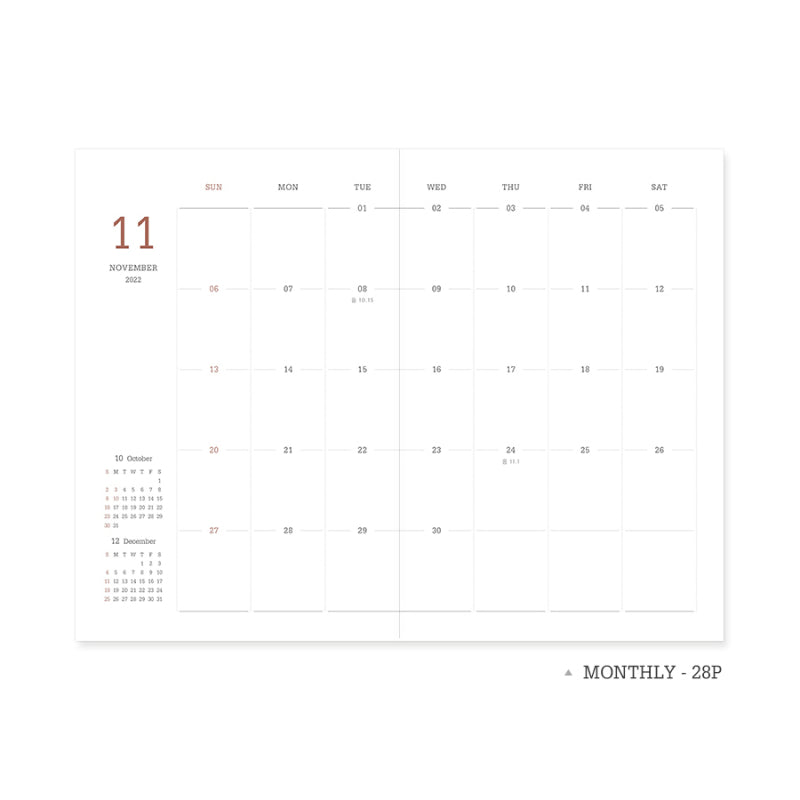 INDIGO - 2023 Official Soft Diary Monthly