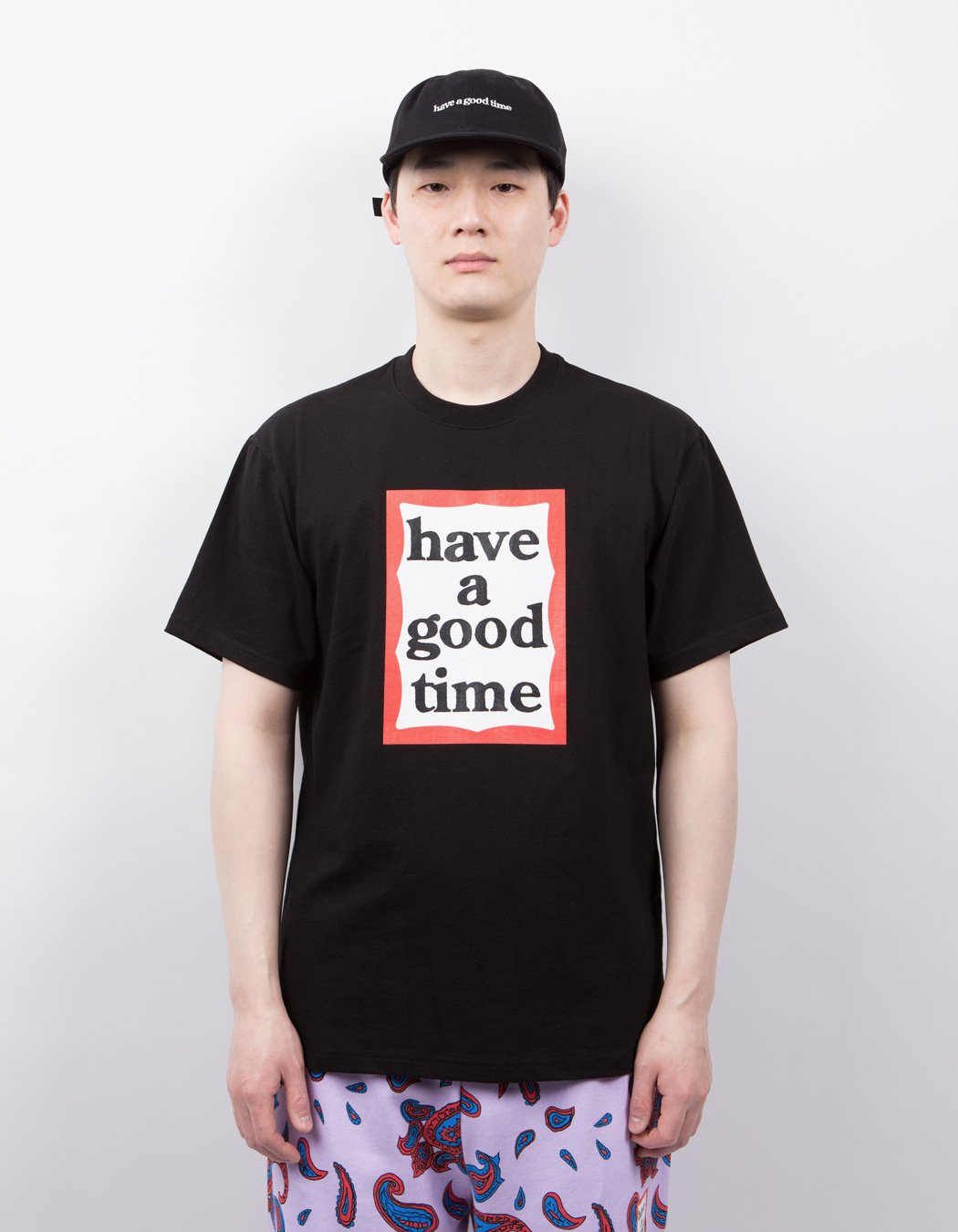 have a good time - Frame Short Sleeve T-shirt - Black – Harumio