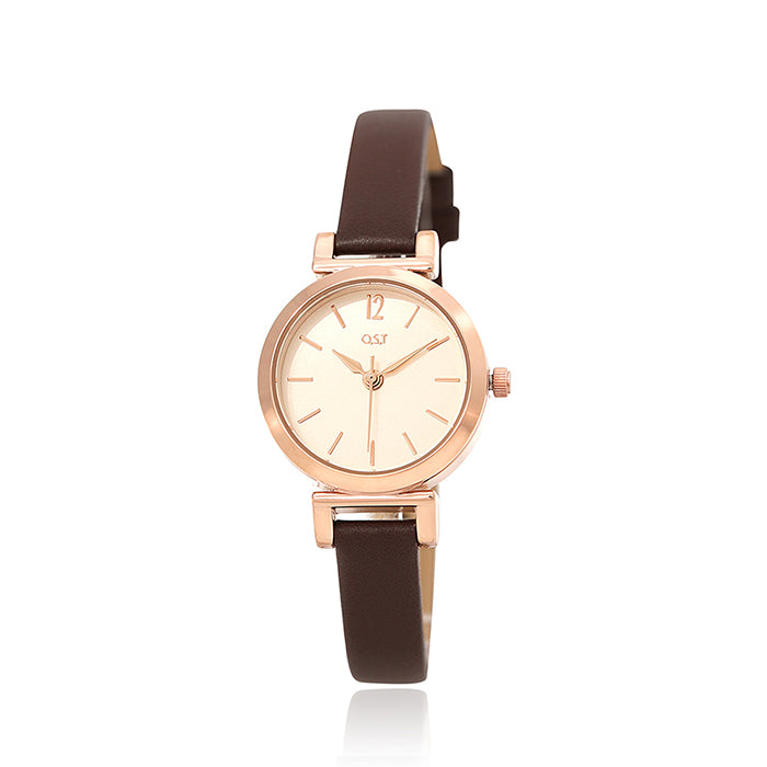 OST - Women's Brown Leather Watch