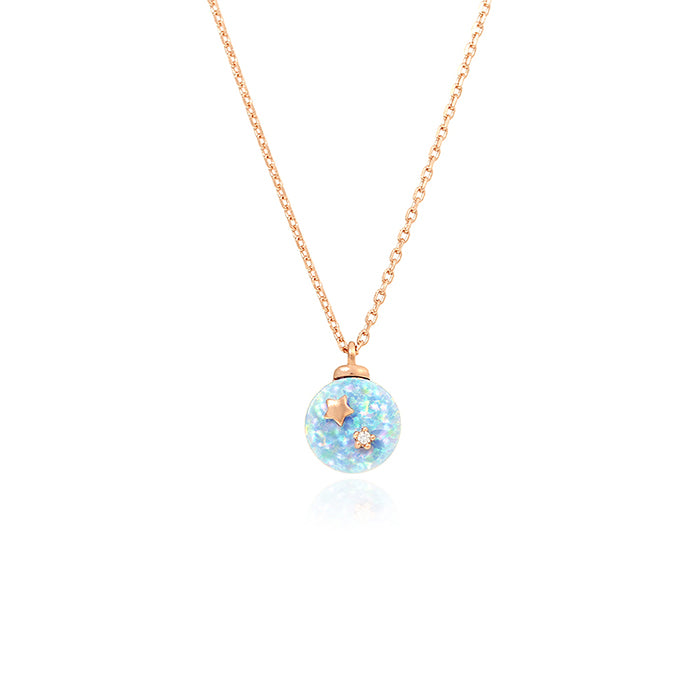 OST - Sky Blue Star Rose Gold Necklace