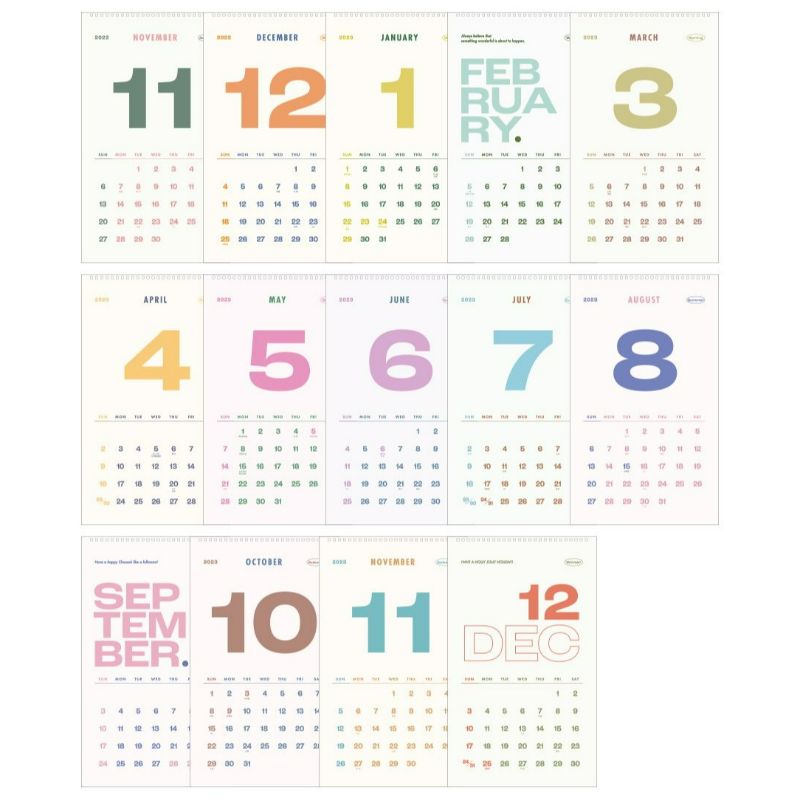 ICONIC - 2023 Color Palette Wall Calendar