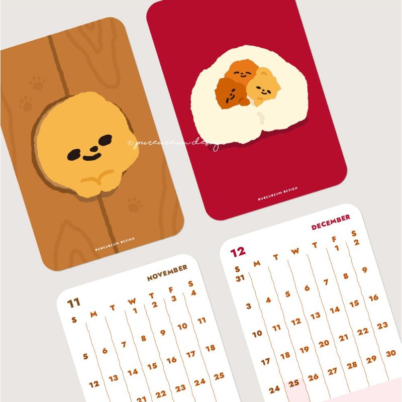 Pureureumdesign x 10x10 - 2023 Cupid Bear Mini Card Calendar