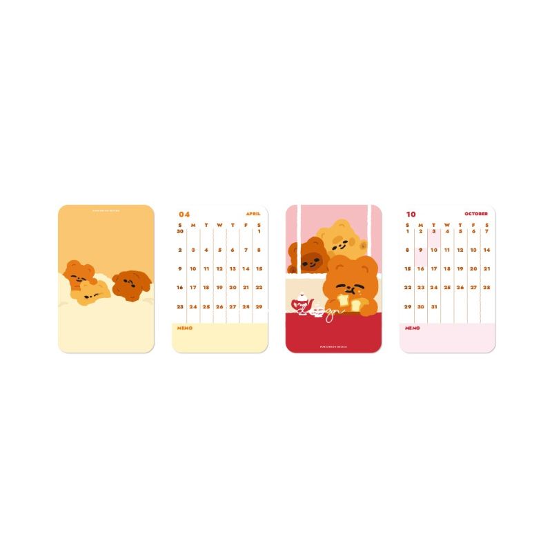 Pureureumdesign x 10x10 - 2023 Cupid Bear Mini Card Calendar