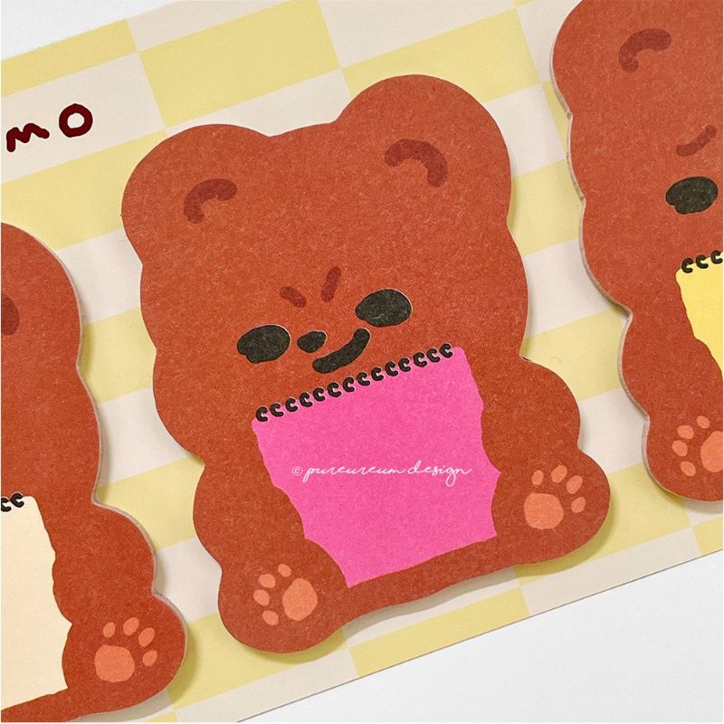 Pureureumdesign x 10x10 - Cupid Bear Sketchbook Sticky Notes