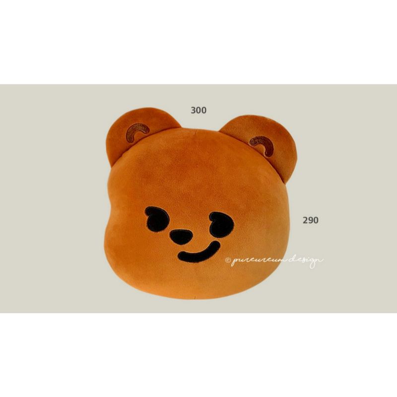 Pureureumdesign - Cupid Bear Face Cushion