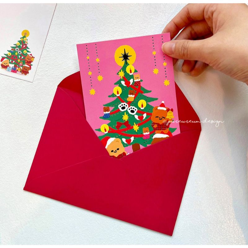 Pureureumdesign - Cupid Bear Tree Decorating Stickers Set