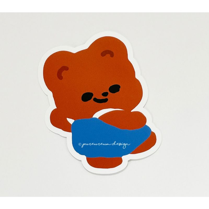 Pureureumdesign - Cupid Bear Suspenders Removable Piece Sticker