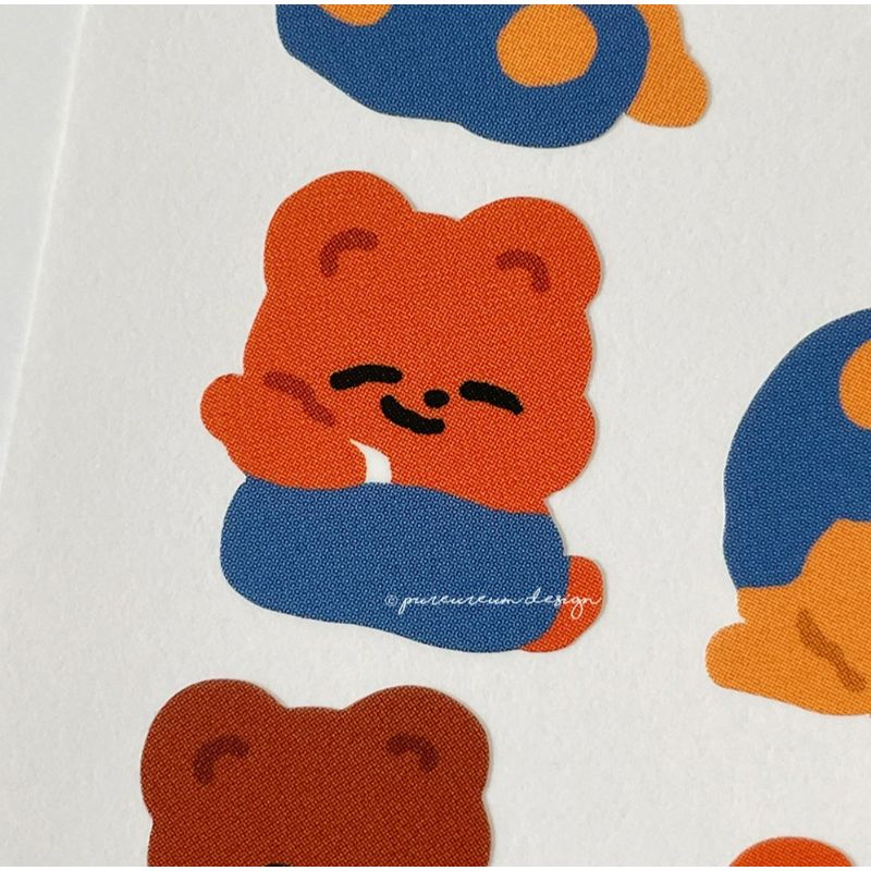 Pureureumdesign - Cupid Bear Overalls Sticker